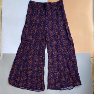 Elevenses Blue and Orange Wide Leg Pants